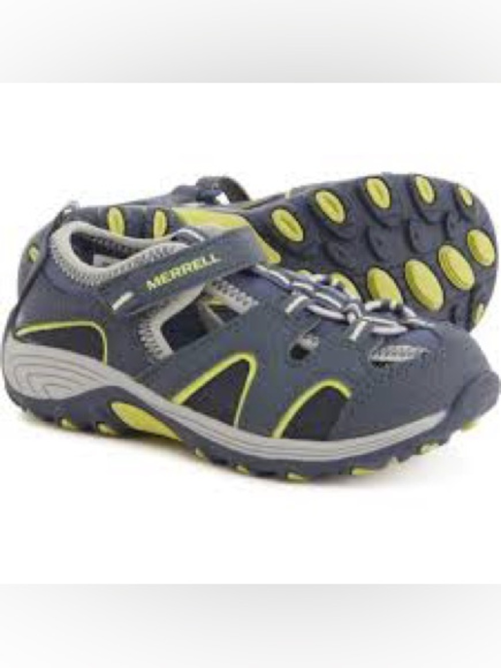 Merrell Men’s Navy and Lime Green Outdoor Sport Sandals